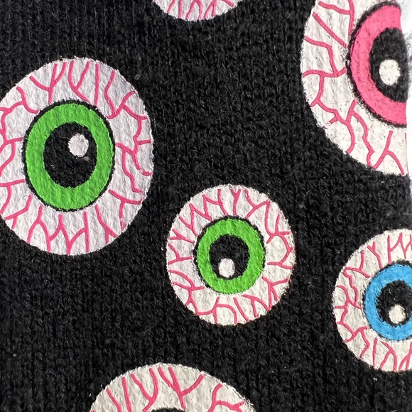 Too Fast Colorful Eyeball Knit Scarf - Picture 4 of 4